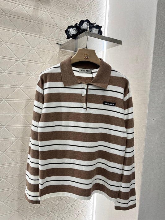 new color matching striped long sleeve top