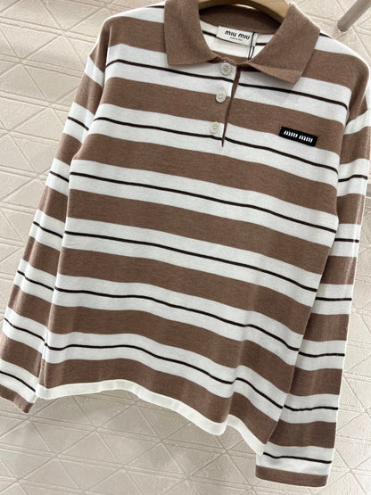 new color matching striped long sleeve top