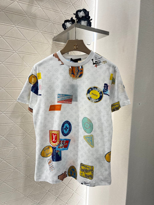25ss printed emblem chain T-shirt