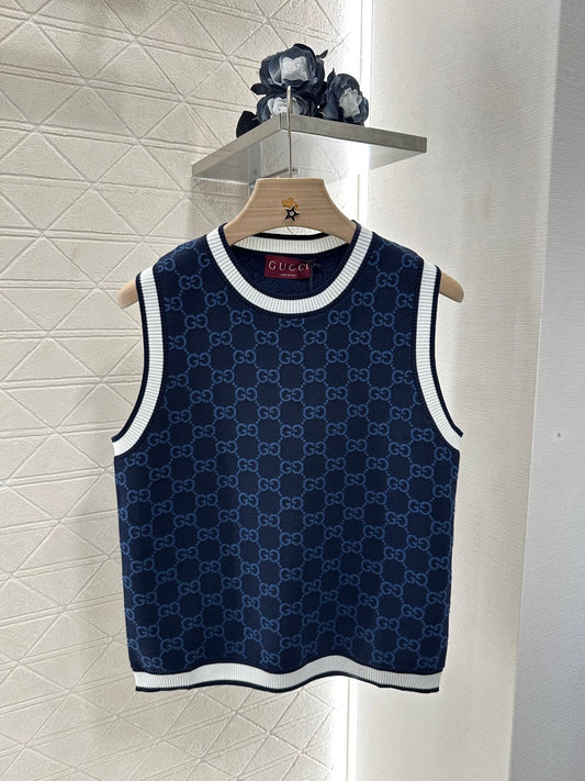25ss jacquard knitted vest