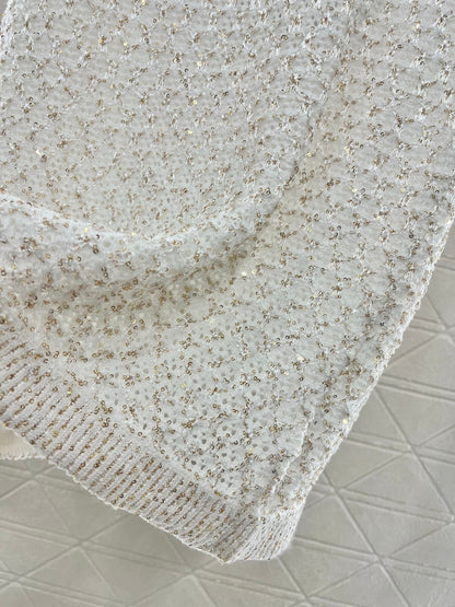 25ss sequined beaded hollow knitted vest