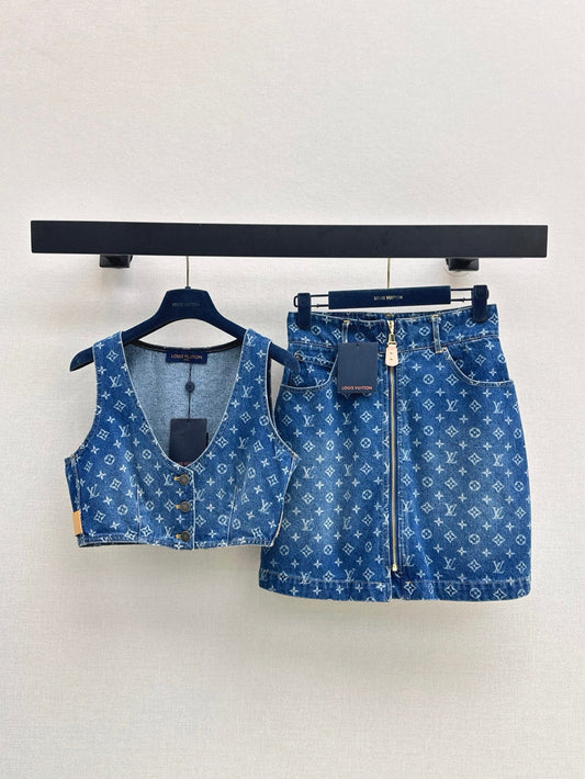 25ss laser denim waist vest+medium pants