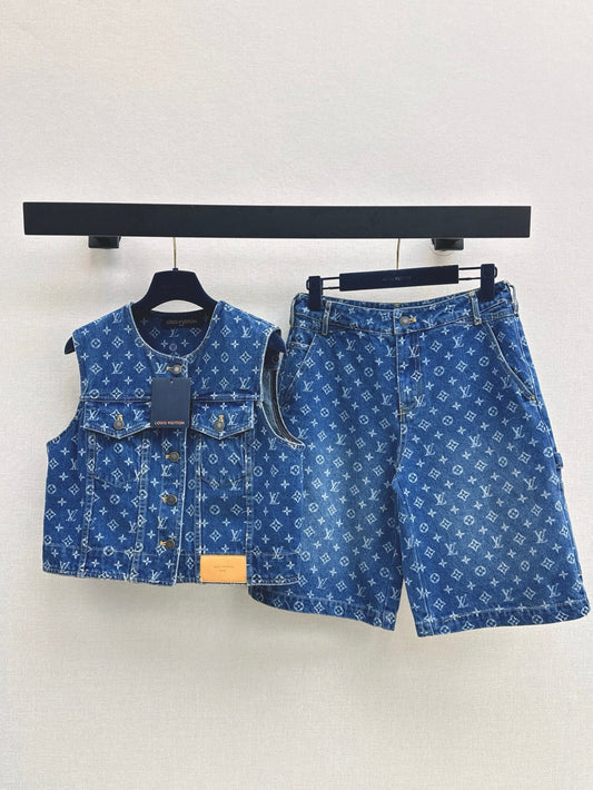 25ss classic denim presbyopic suit