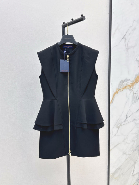 25ss ruffled vest dress