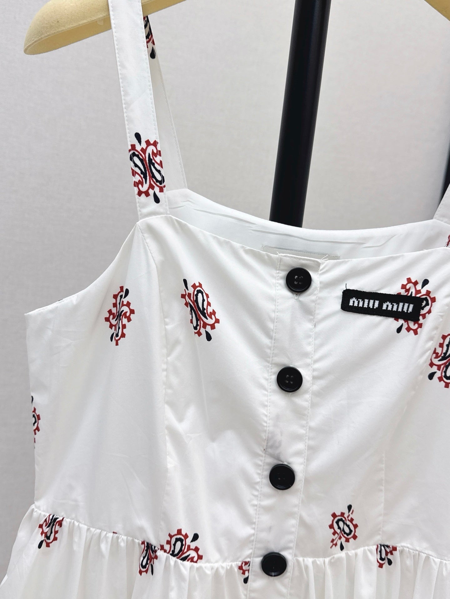 25ss printed embellished slip dress