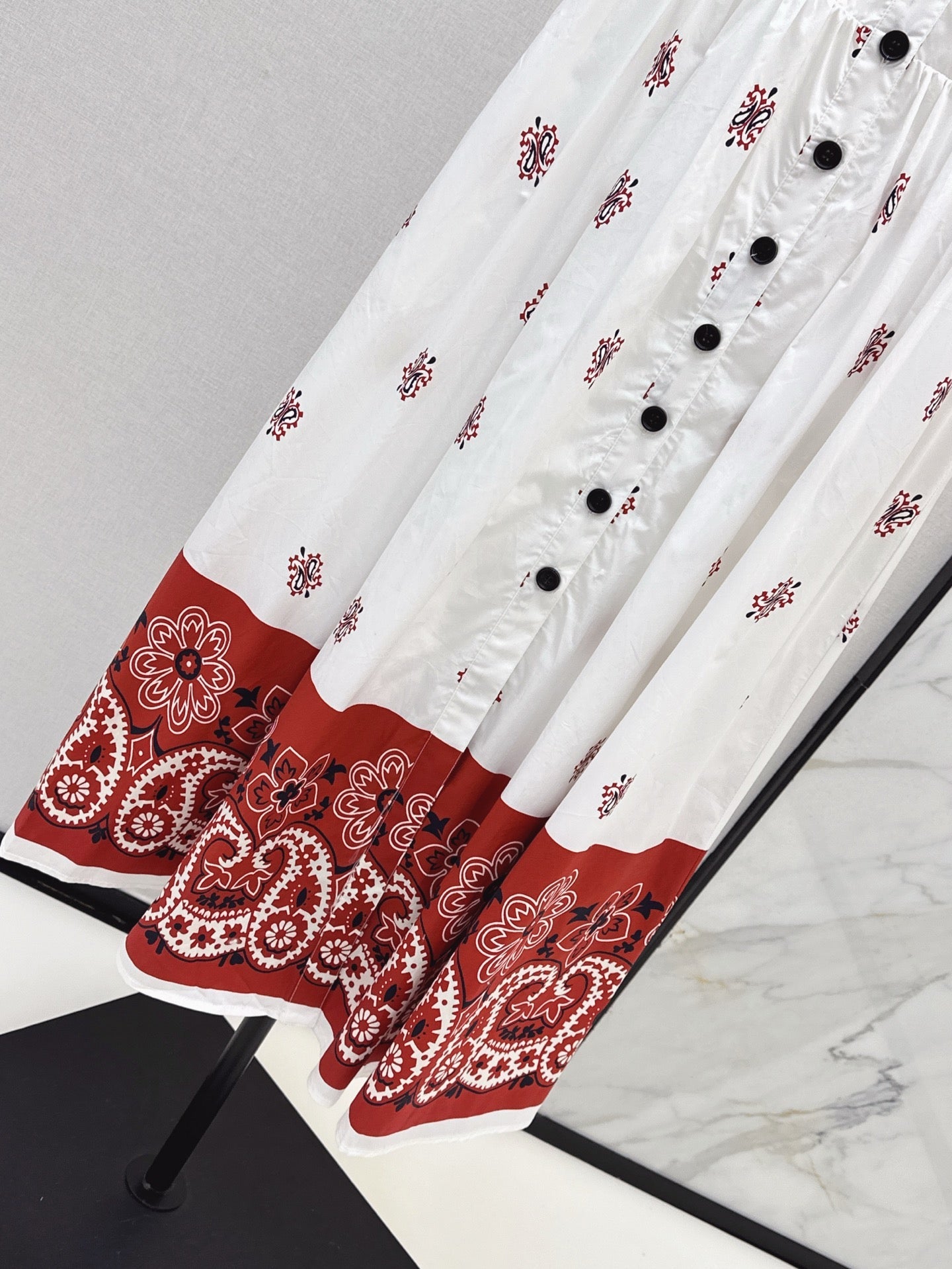 25ss printed embellished slip dress