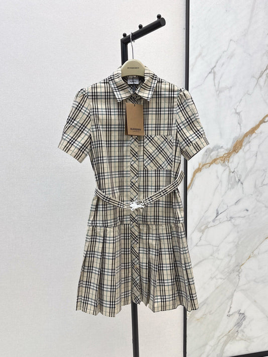 25ss classic plaid dress