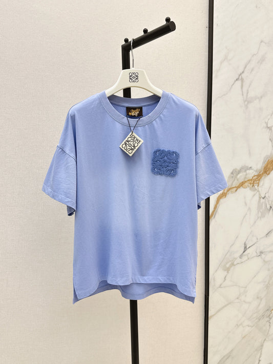 25ss embroidered logo gradient T-shirt