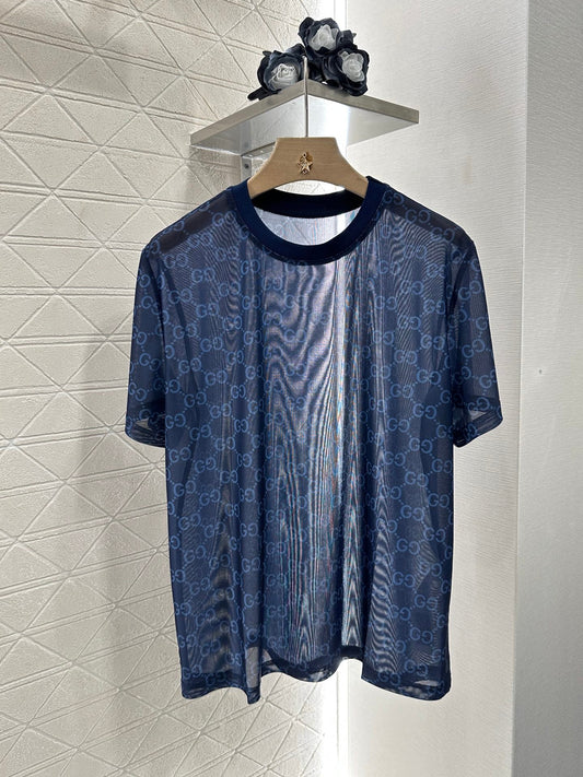 25ss see-through letter T-shirt