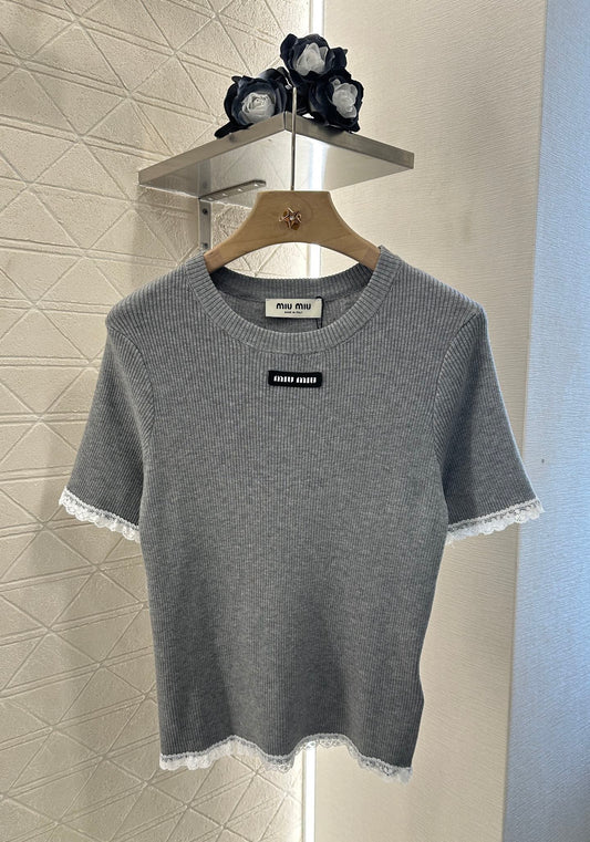 25ss lace knitted T-shirt