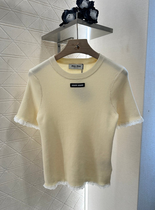 25ss lace knitted T-shirt
