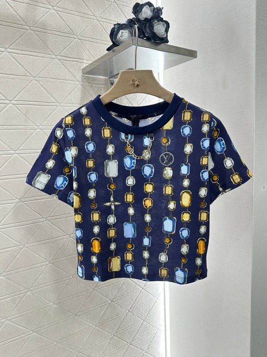 25ss short printed chain T-shirt