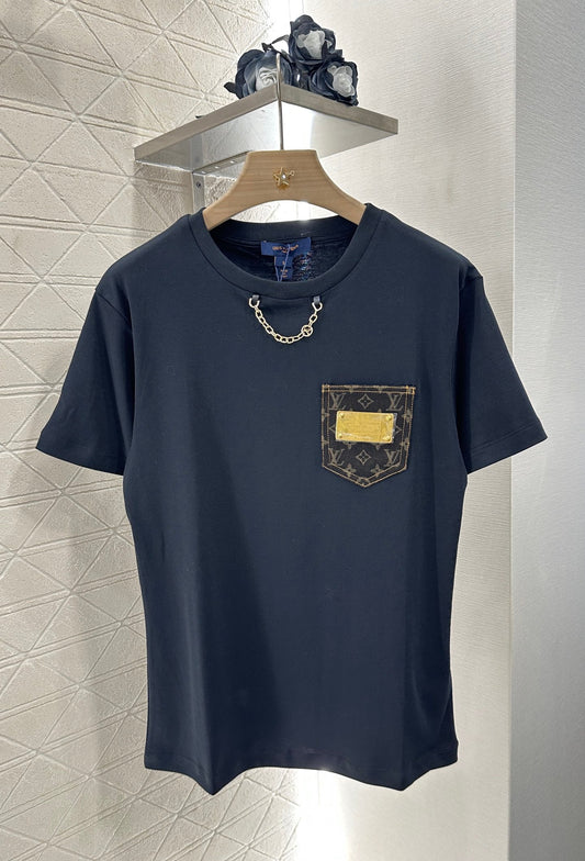25ss metal logo pocket T-shirt
