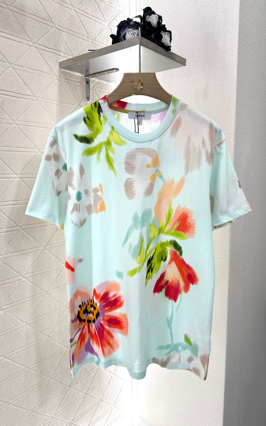 25ss sfumato floral print T-shirt
