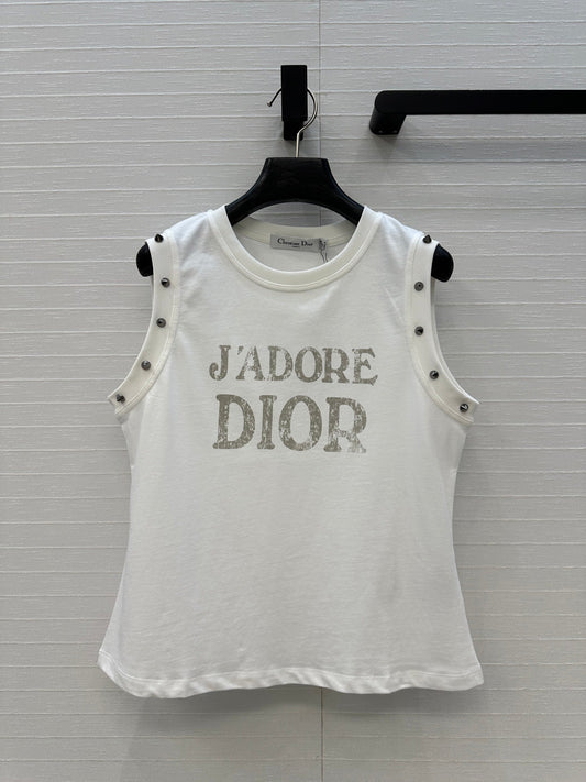 25ss rivet-embellished sleeve vest