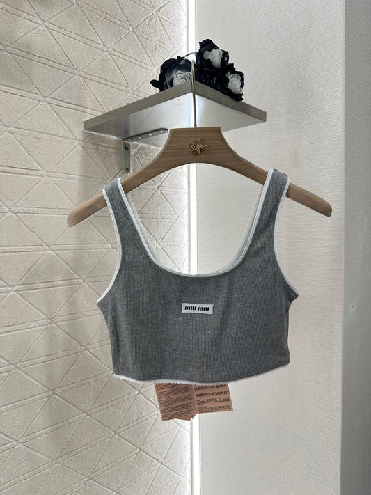25ss lace short bra vest