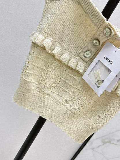 25ss knitted layered lace camisole