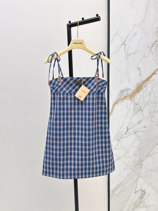 25ss Check Slip Dress